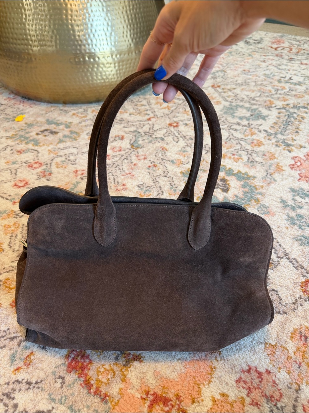 Brown Suede Women's Tote Bag